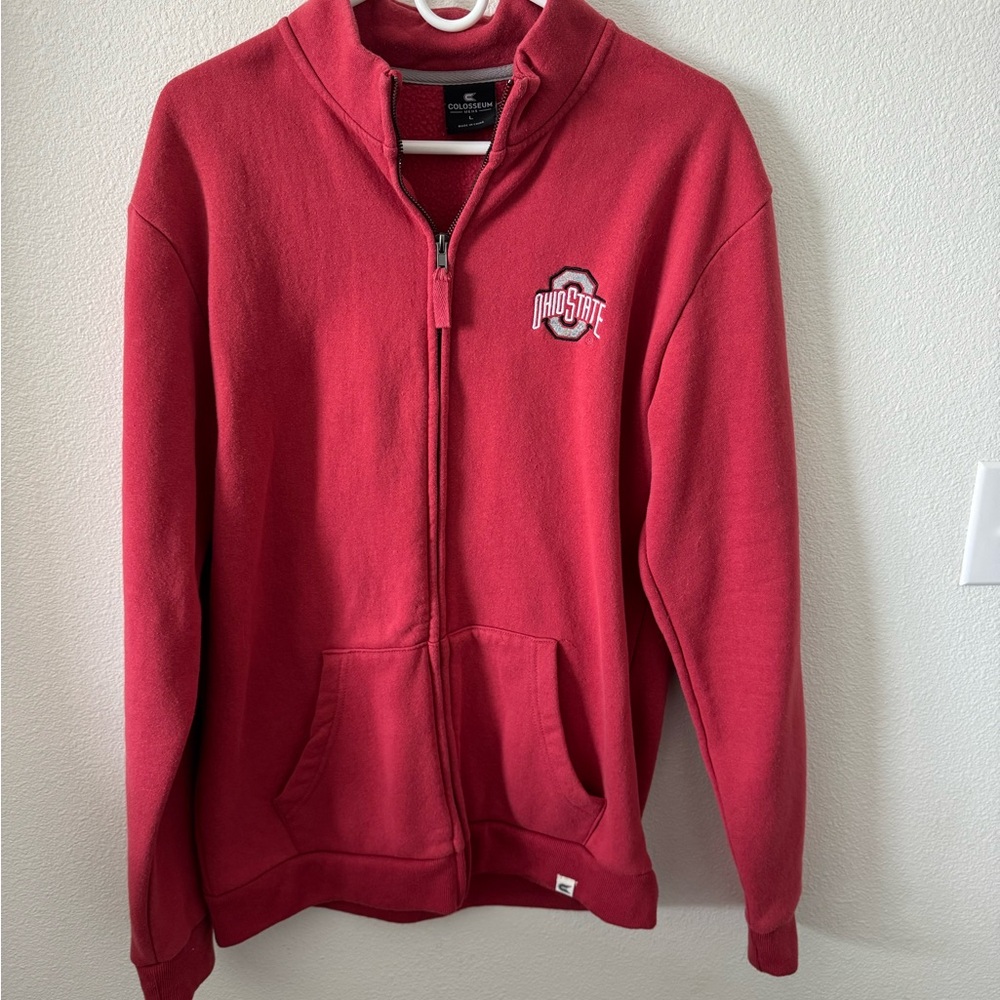 Colosseum Scarlet Ohio State Zip-Up Jacket